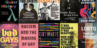 Book cover images of ten LGBTQIA+ novels.