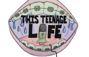 A mouth with 'This Teenage Life' written inside