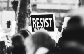 Picture of Resist Protest Sign.