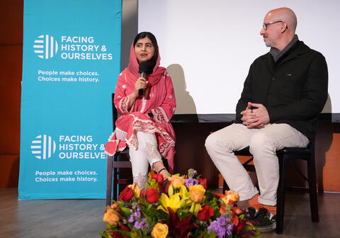 Peace Prize Winner Malala Yousafzai, filmmaker Joshua Seftel and Facing History and Ourselves host a screening of “Stranger at the Gate” on Tuesday, Feb. 28, 2023 in Los Angeles.